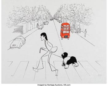 18088: Al Hirschfeld (American, 1903-2003) Beatles Suit