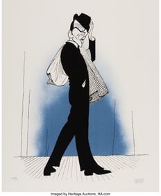 18092: Al Hirschfeld (American, 1903-2003) Frank Sinatr