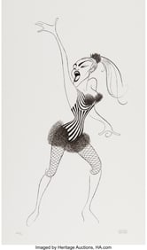 18094: Al Hirschfeld (American, 1903-2003) Madonna Lith