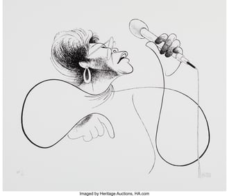 18096: Al Hirschfeld (American, 1903-2003) Ella Fitzger