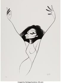 18098: Al Hirschfeld (American, 1903-2003) Diana Ross L