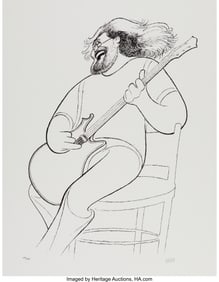 18100: Al Hirschfeld (American, 1903-2003) Jerry Garcia