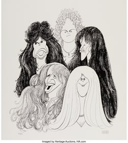18108: Al Hirschfeld (American, 1903-2003) Aerosmith, S