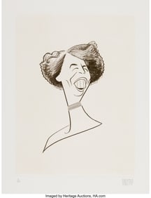 18111: Al Hirschfeld (American, 1903-2003) Eleanor Roos