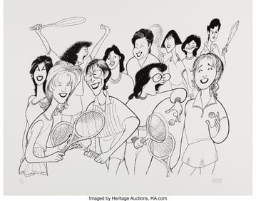 18115: Al Hirschfeld (American, 1903-2003) Virginia Sli