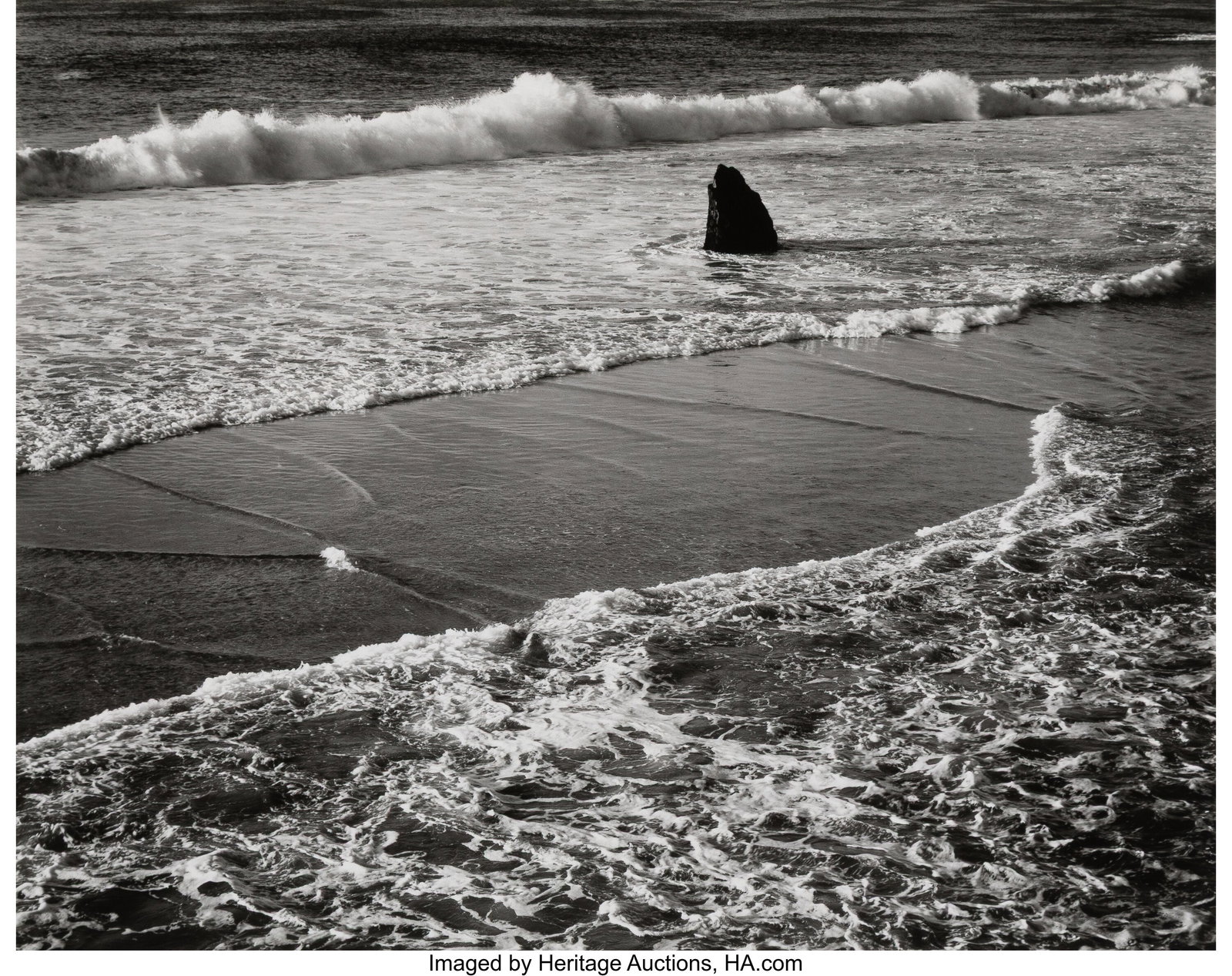 Morley Baer (American, 1916-1995) Winter Storm a: Morley Baer (American, 1916-1995) Winter Storm and Surf, Garrapata, 1966 Gelatin silver print 7-3/8 x 9-3/8 inches (18.7 x 23.8 cm) (im