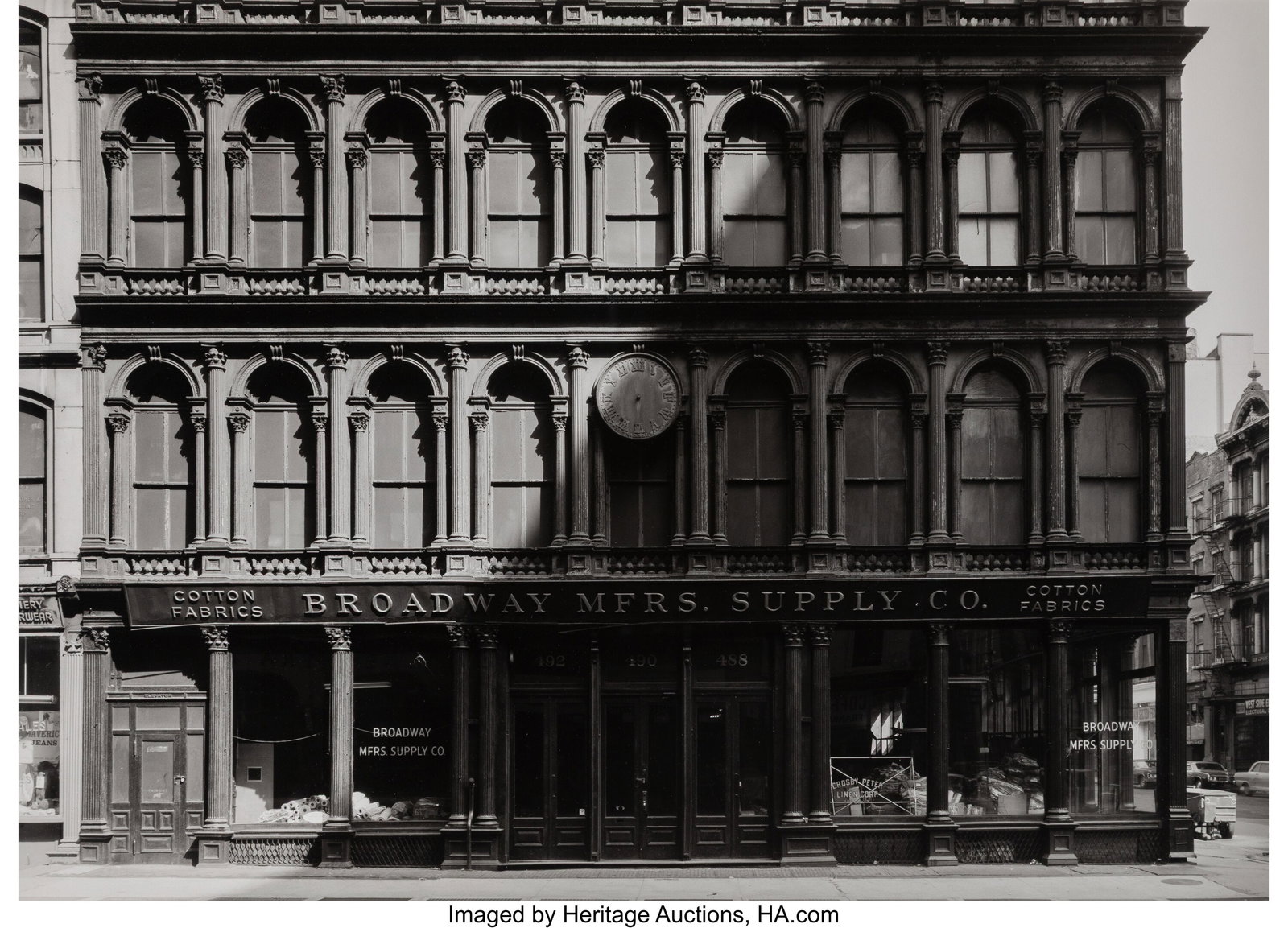 Bevan Davies (American, b. 1941) E.V. Haughwout : Bevan Davies (American, b. 1941) E.V. Haughwout Building, New York, 1976 Gelatin silver print 13-1/2 x 18-1/2 inches (34.3 x 47&per