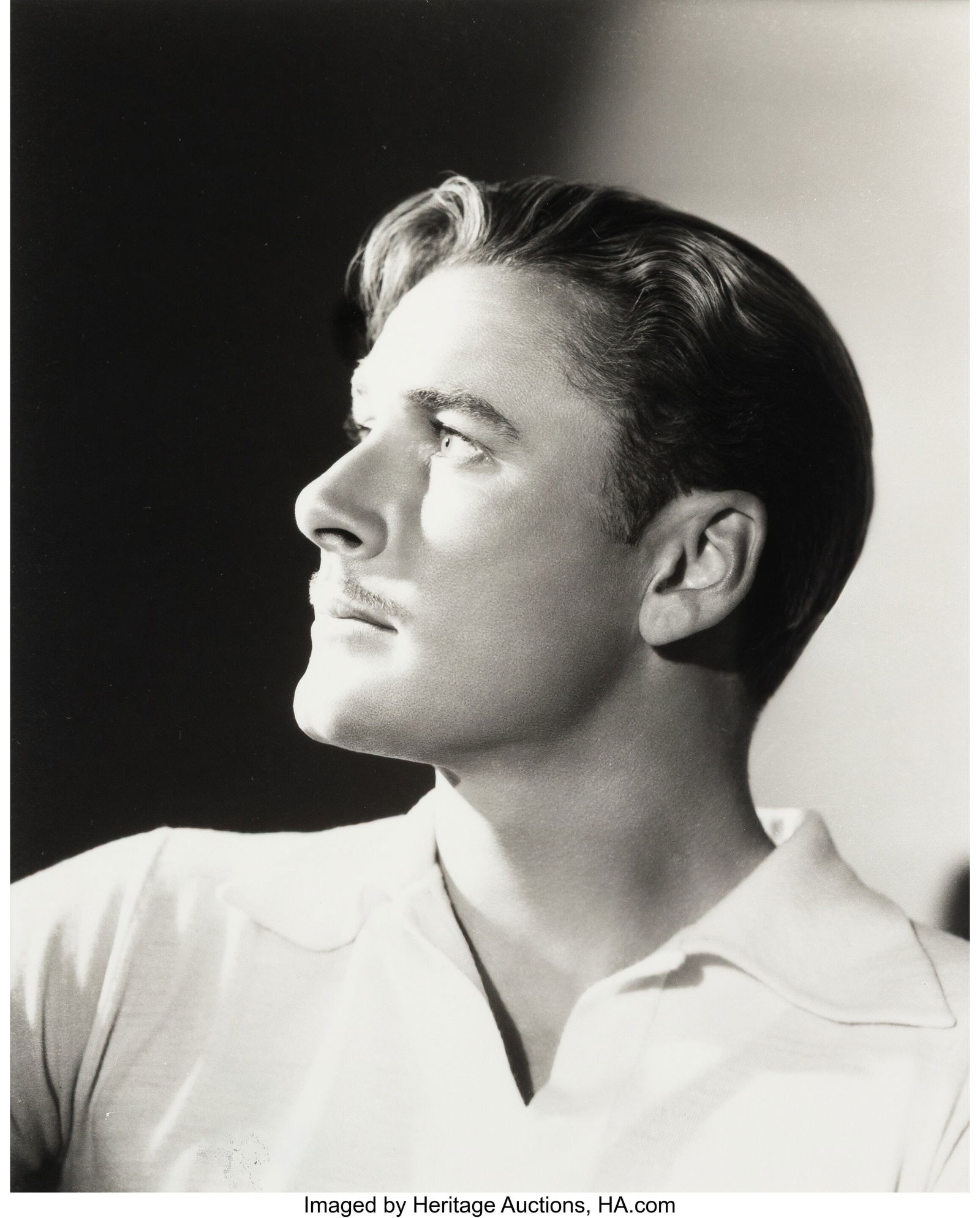 George Hurrell (American, 1904-1992) Errol Flynn: George Hurrell (American, 1904-1992) Errol Flynn, 1938 Gelatin silver print, printed later 10 x 8 inches (25.4 x 20.3 cm) (image/sheet&rpar