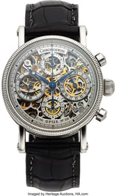 54036: Chronoswiss Opus Platinum Skeleton Chronograph W