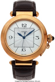54048: Cartier Pasha 18K Rose Gold Automatic Wristwatch