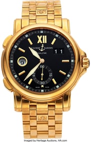54054: Ulysse Nardin Dual Time 18K Rose Gold Wristwatch