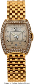 54055: Bedat & Co. No.3 Diamond Bezel 18k Gold Date Aut