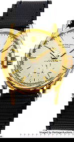 Patek Philippe Calatrava Reference 96,"Gubelin",: Patek Philippe Calatrava Reference 96,"Gubelin", Yellow Gold Wristwatch with Extract of Archives Case: 30mm, 18K Yellow gold , 727764 / 309967 Dial: Silvered wi