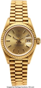 54099: Rolex Ref. 69178 Lady's 18K Yellow Gold Presiden