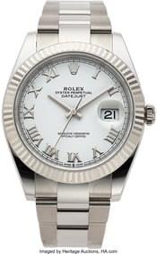 54123: Rolex Datejust 41 Oystersteel and 18K White Gold
