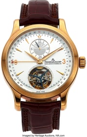 54138: Jaeger LeCoultre Master Tourbillon Dual Time 18K