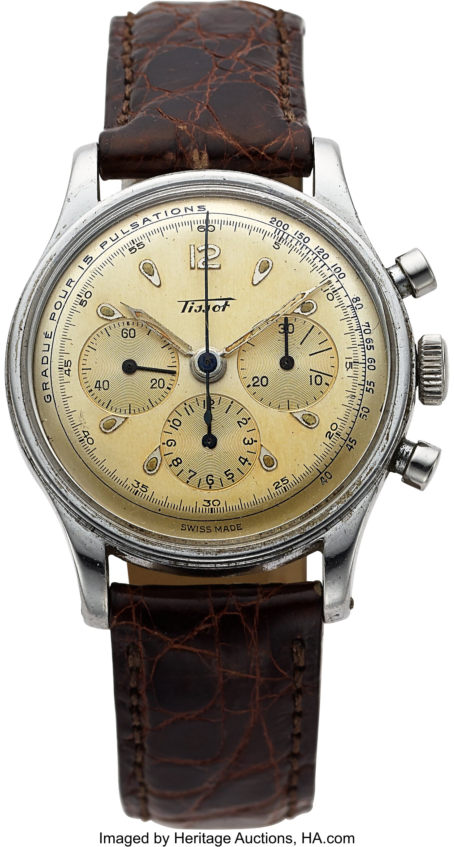 Tissot, Vintage Three Register Chronograph Wrist (1 of 4)