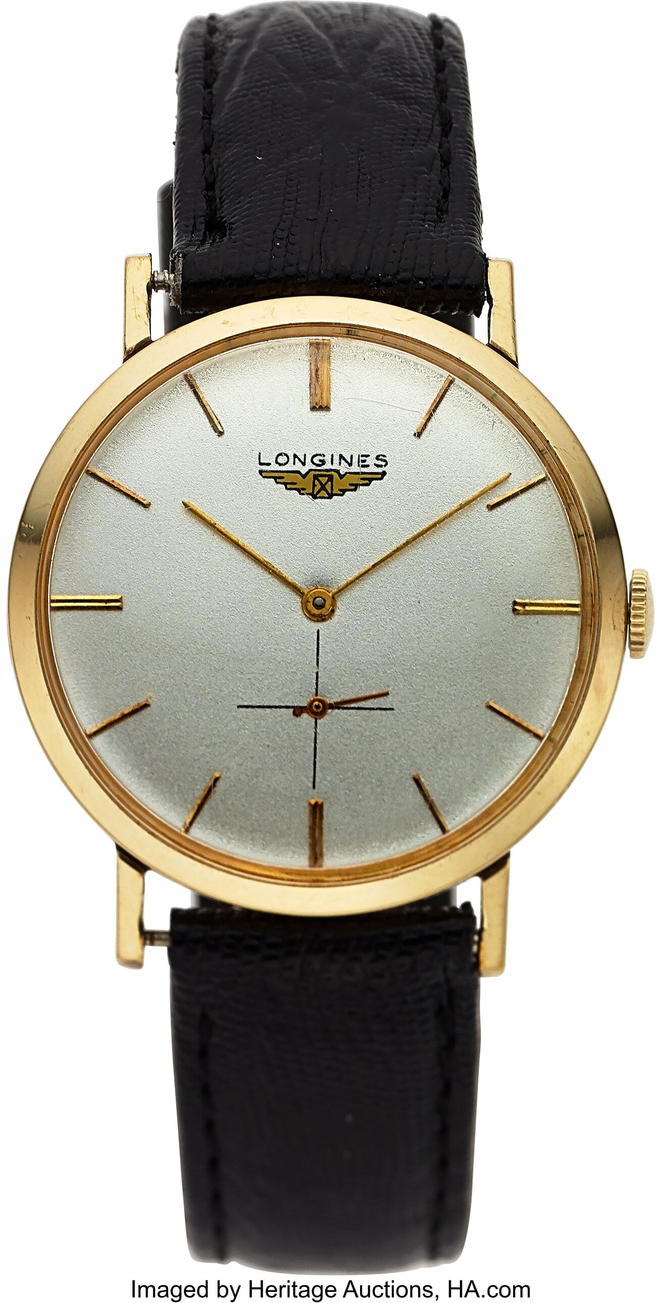 54194: Longines, Vintage Wristwatch 33mm With 10k Gold