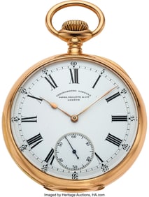 54206: Patek Philippe, 18k Gold Chronometro Gondolo, Or