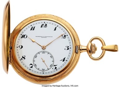 54213: Vacheron & Constantin Gold Hunter Case, circa 19