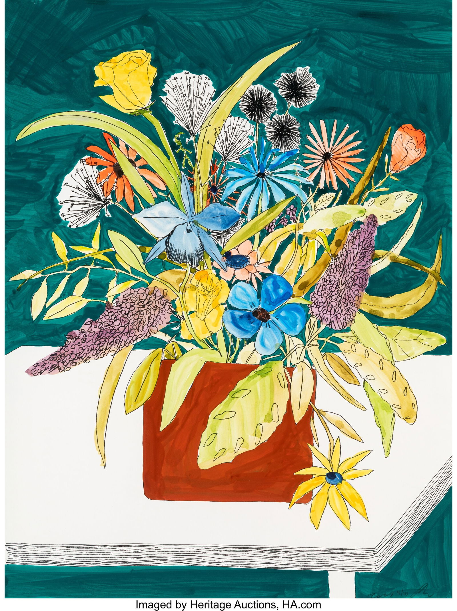 Paul Wackers (American, b. 1978) Untitled, 2021: Paul Wackers (American, b. 1978) Untitled, 2021 Digital pigment print on paper with watercolor 24 x 18 inches (61.0 x 45.7 cm) (sheet) Ed