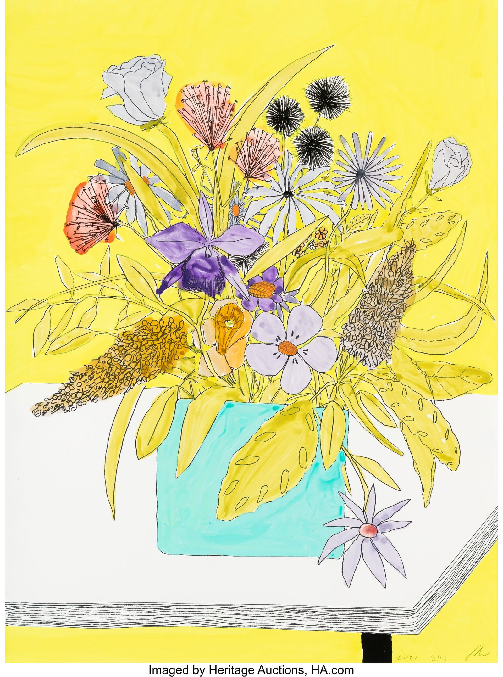 Paul Wackers (American, b. 1978) Untitled, 2021: Paul Wackers (American, b. 1978) Untitled, 2021 Digital pigment print on paper with watercolor 24 x 18 inches (61.0 x 45.7 cm) (sheet) Ed