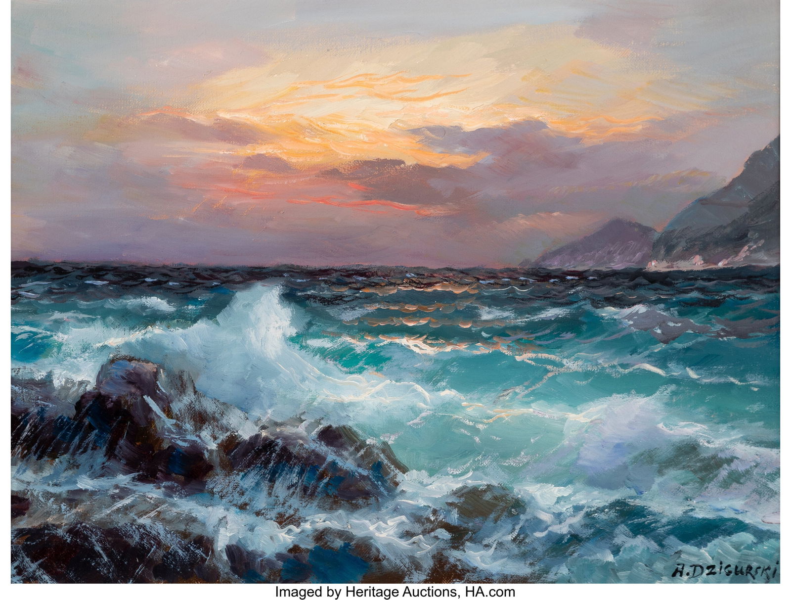 Alexander Dzigurski (Russian/American, 1911-1995: Alexander Dzigurski (Russian/American, 1911-1995) Next Day's Rain Oil on canvas 12 x 16 inches (30.5 x 40.6 cm) Signed lower right: A. Dzigursk