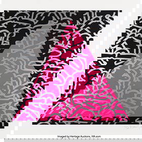 Keith Haring (1958-1990) Silence = Death, 1989 S: Keith Haring (1958-1990) Silence = Death, 1989 Screenprint in colors on wove paper 39 x 39 inches (99.1 x 99.1 cm) (sheet) Ed. 167/2