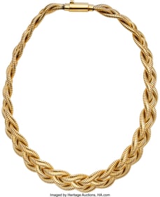 55059: Forstner Retro Gold Necklace Metal: 14k gold Ma