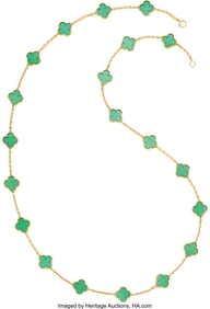 55071: Van Cleef & Arpels, Chalcedony, Gold Necklace S