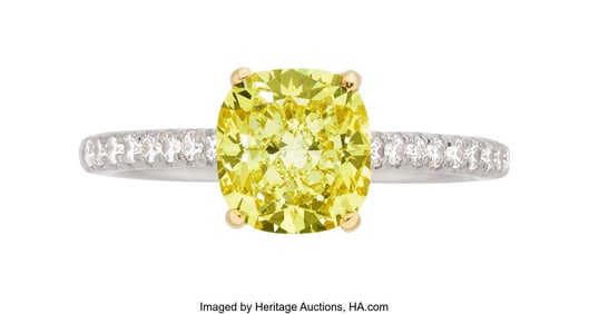 55081: Tiffany & Co. Fancy Vivid Yellow Diamond, Diamo