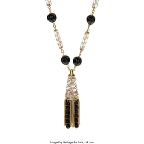 55091: Rock Crystal Quartz, Black Onyx, Diamond, Gold