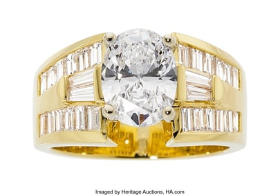 55097: Diamond, Gold Ring Stones: Oval-shaped diamond