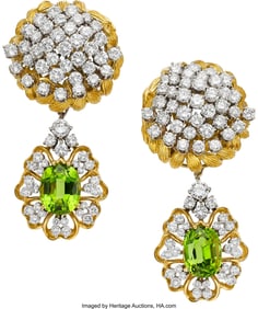 55109: Peridot, Diamond, Platinum, Gold Convertible Ea