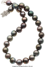 55118: South Sea Cultured Pearl, Diamond, White Gold N