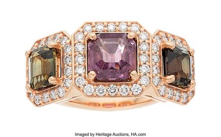 55123: Raymond V. Crinzi Color Change Sapphire, Diamon