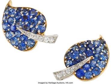 55125: Van Cleef & Arpels Sapphire, Diamond, Platinum,
