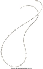 55129: Diamond, Platinum Necklace Stones: Full and Eur