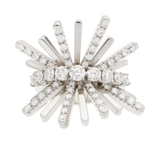 55138: Rebecca Koven Diamond, White Gold Ring Stones: