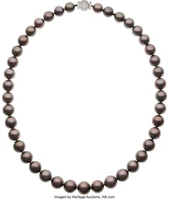 55142: South Sea Cultured Pearl, Diamond, White Gold N