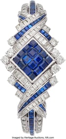 55147: Gübelin Diamond, Sapphire, Palladium Covered D