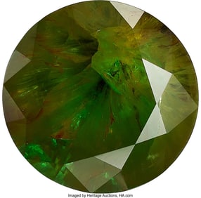 55151: 10.18 ct Russian Demantoid Garnet Shape: Round