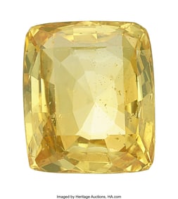 55153: 19.17 ct Ceylon Orangy-Yellow Sapphire Shape: C
