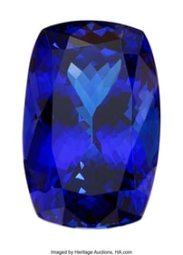 55156: 33.30 ct Tanzanite Shape: Cushion Measurements: