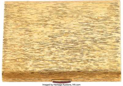 55160: Cartier Ruby, Gold Compact, English Stones: Squ