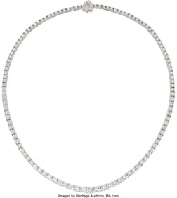 55167: Diamond, Platinum Necklace Stones: Full-cut dia