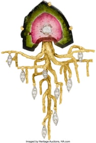 55189: Sterlé Tourmaline, Diamond, Platinum, Gold Bro