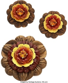 55190: Bettina Gabetti for Trianon Citrine, Carnelian,