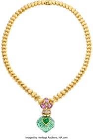 55191: André Vassort Colombian Emerald, Sapphire, Diam