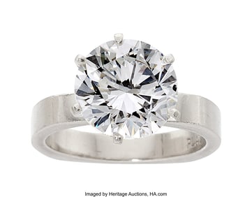 55217: Diamond, Platinum Ring, GIA Type IIa Stones: Ro